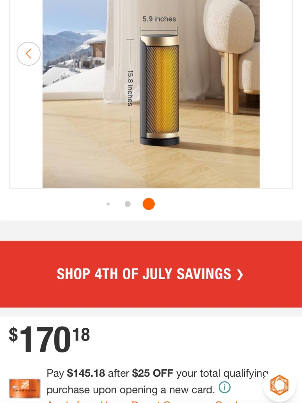 Yellow Mesh Ceramic Tower Heater - Compact Home Accent